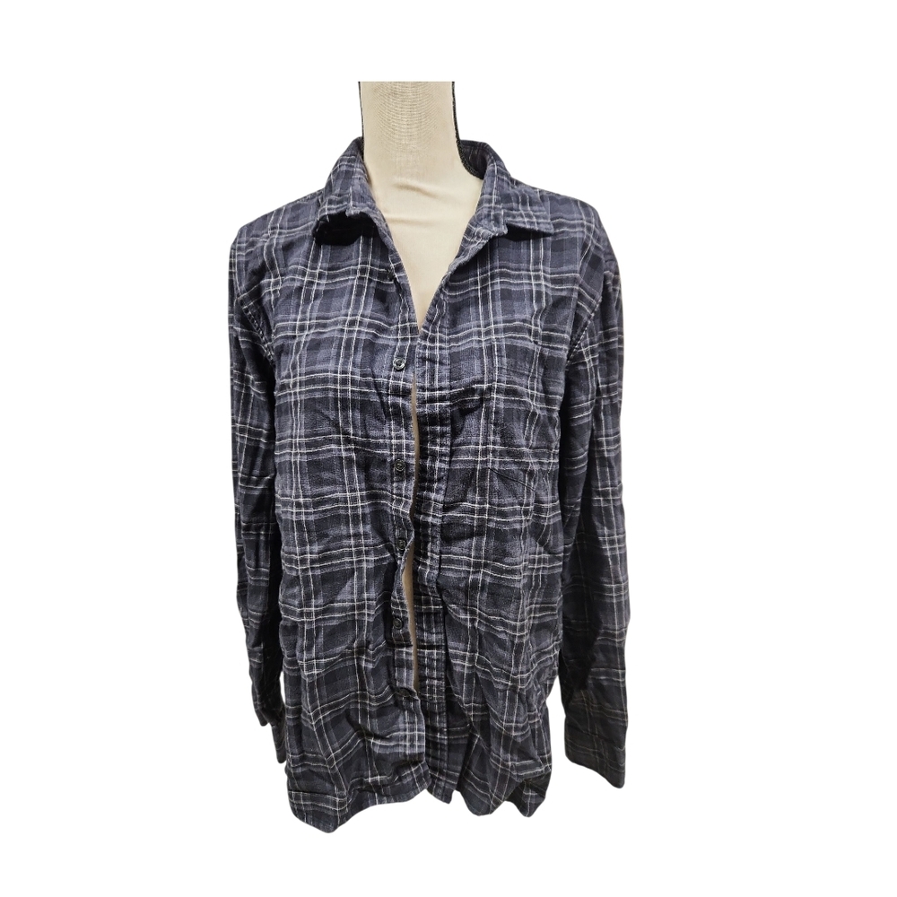 Apt. 9 Black and Gray Flannel Shirt